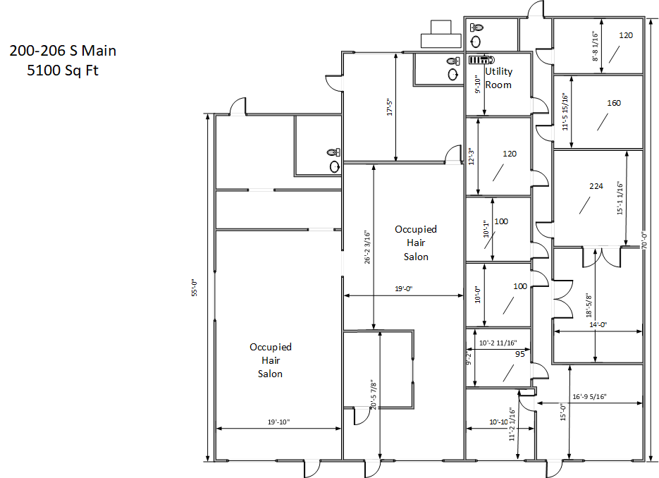 Nixa floor plan, 200-206 S Main St